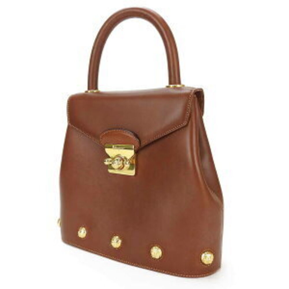 Salvatore Ferragamo Handbag Leather Brown hand bag - Picture 2 of 11